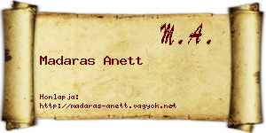 Madaras Anett névjegykártya